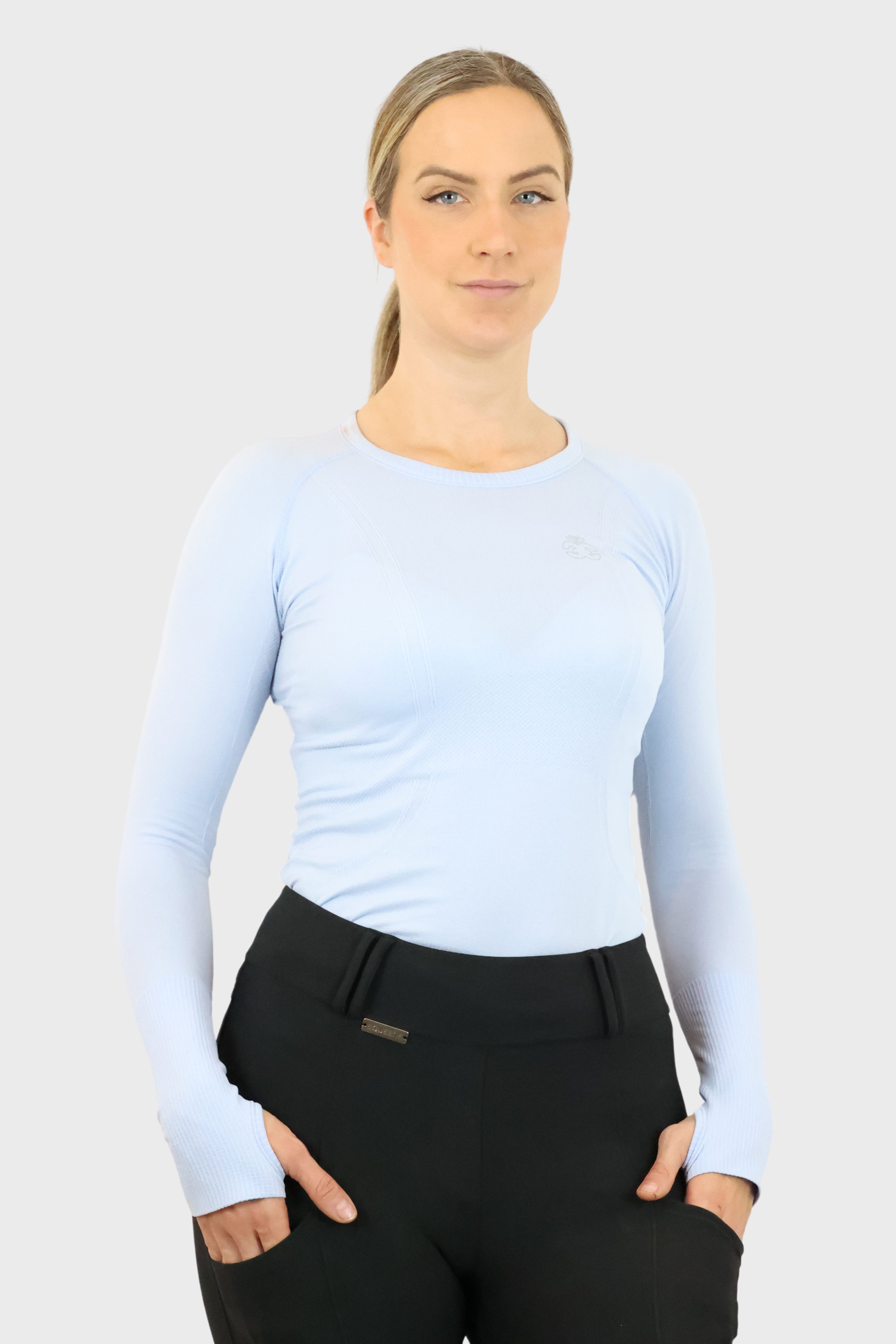 Equeene Molly Seamless Training Top - Baby Blue