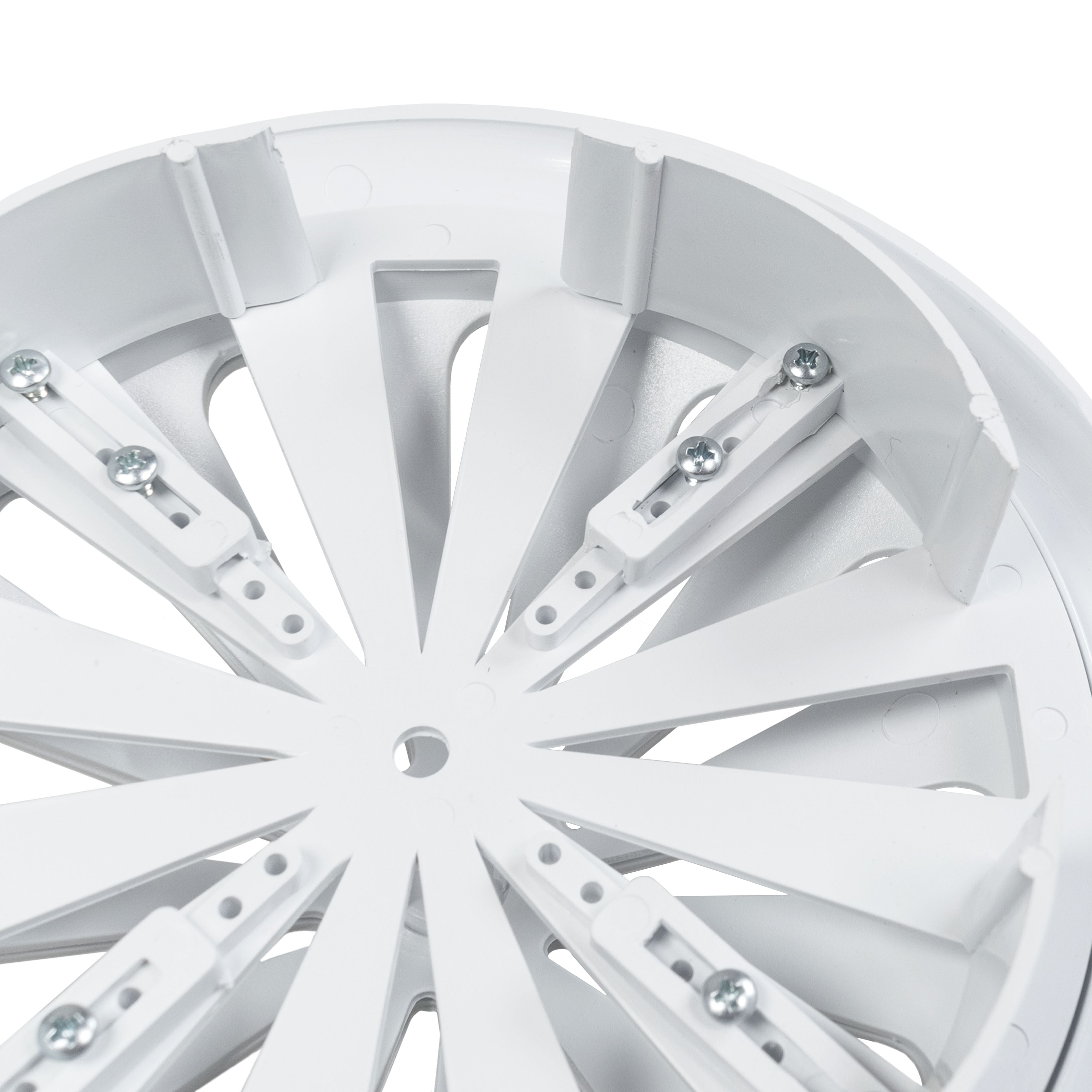 Adjustable Louvre Vent Round 80mm-160mm White