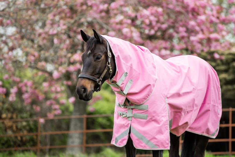 50g Detachable Neck Turnout Rug - Baby Pink
