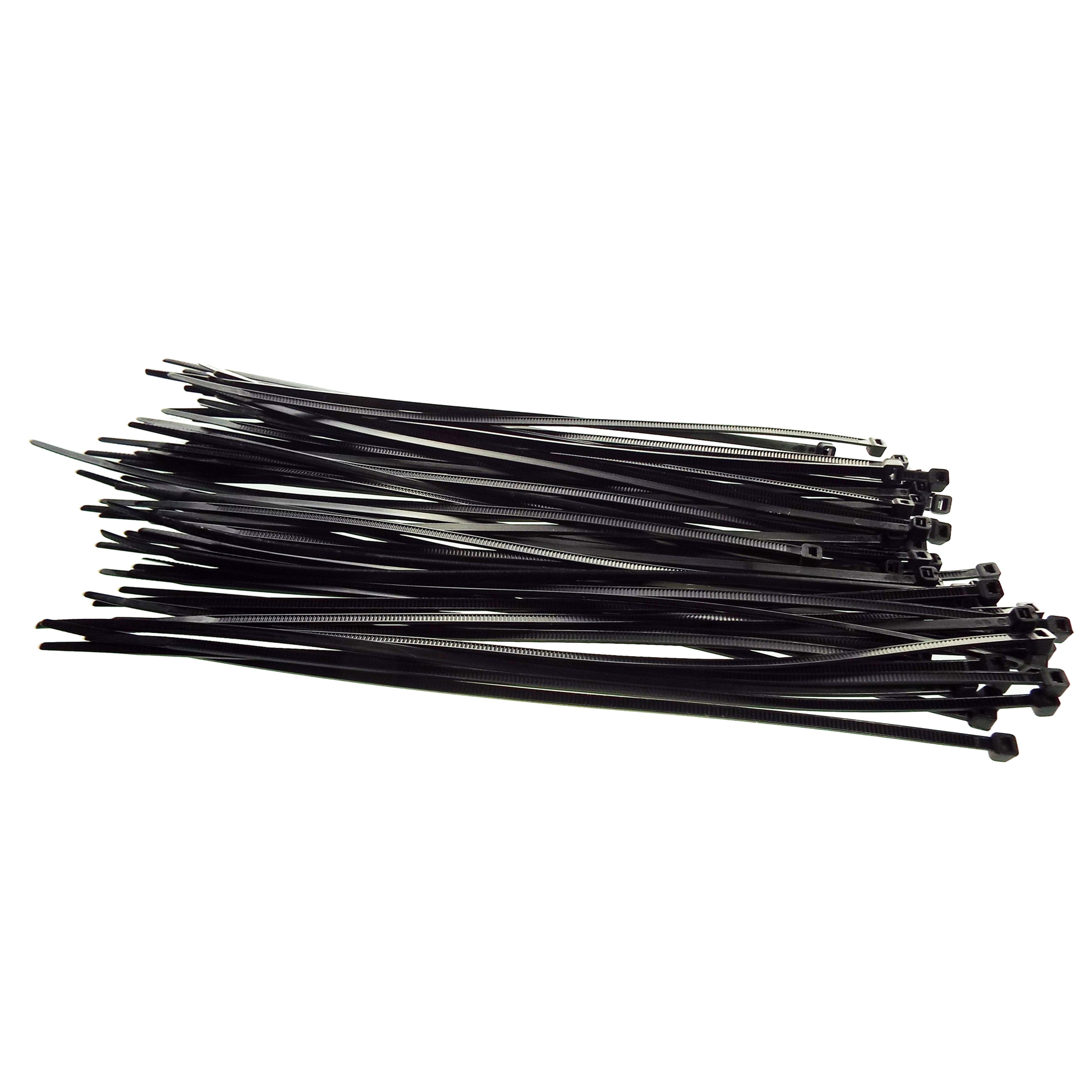100 Cable Ties (4.8mm x 350mm) Black