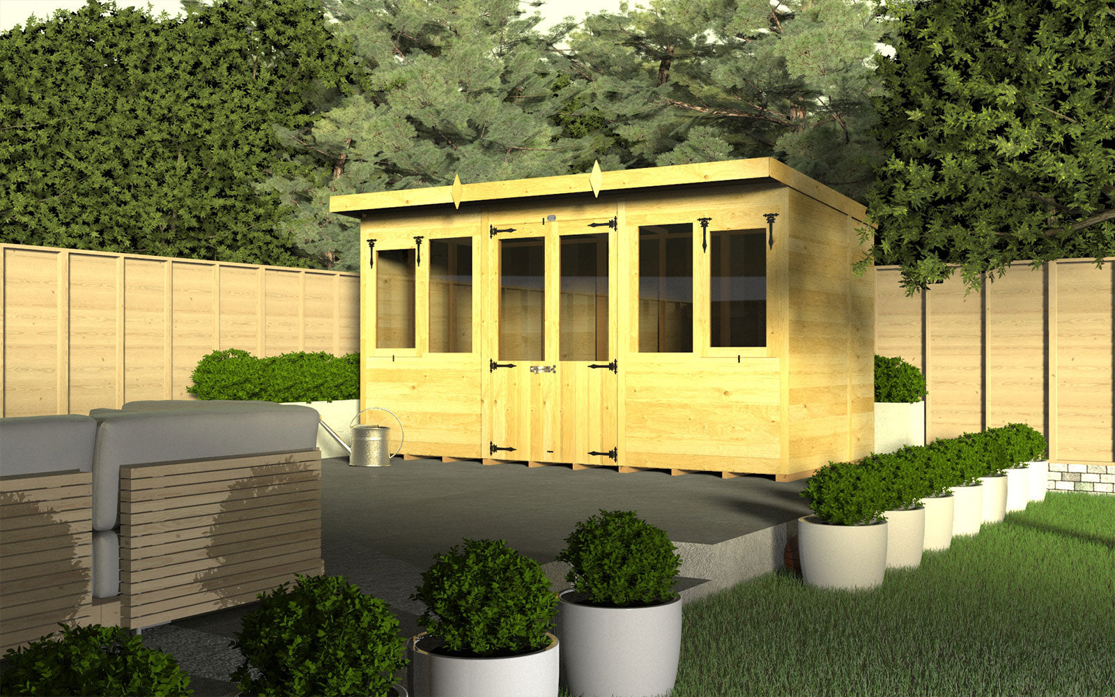 12ft x 8ft Pent Summer House