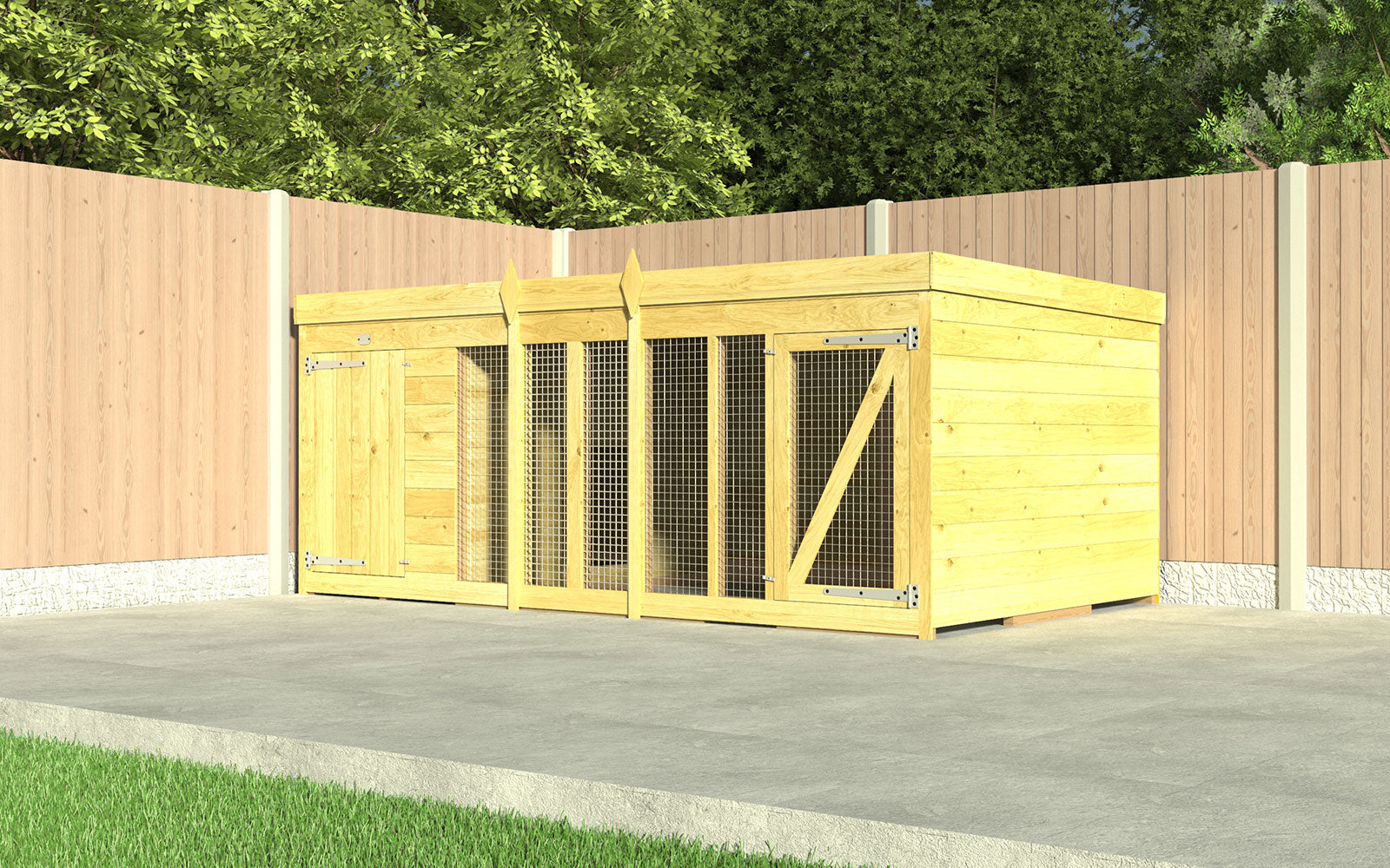 14ft x 4ft Dog Kennel and Run
