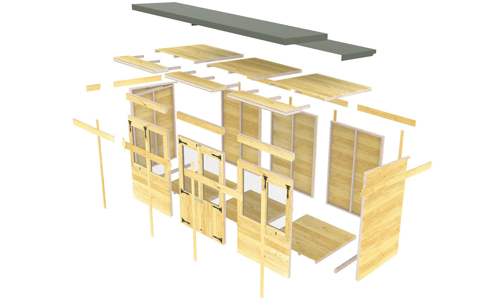 20ft x 8ft Pent Summer House