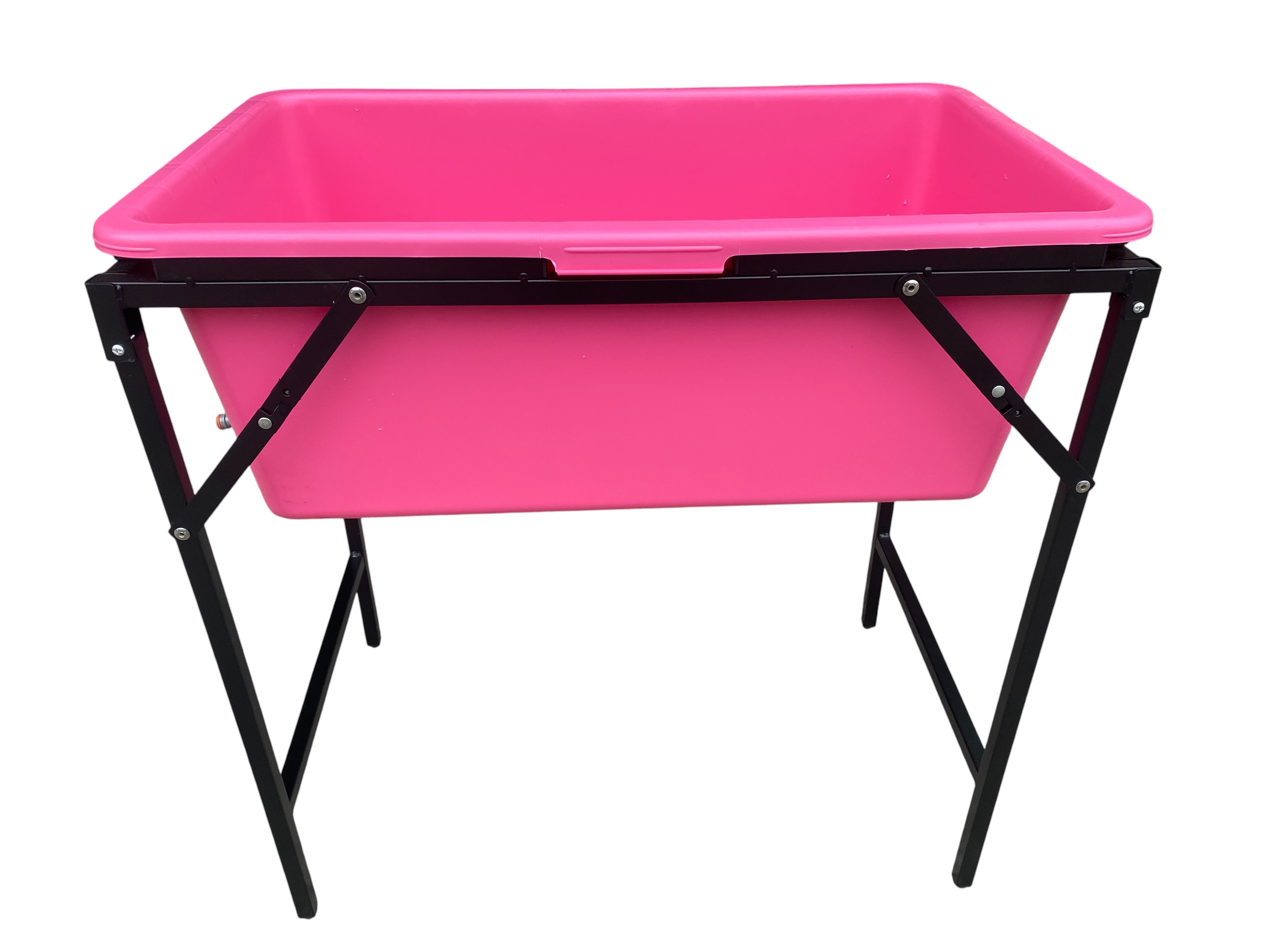 Pink Dog Bath with Drain Valve (WL) and Stand