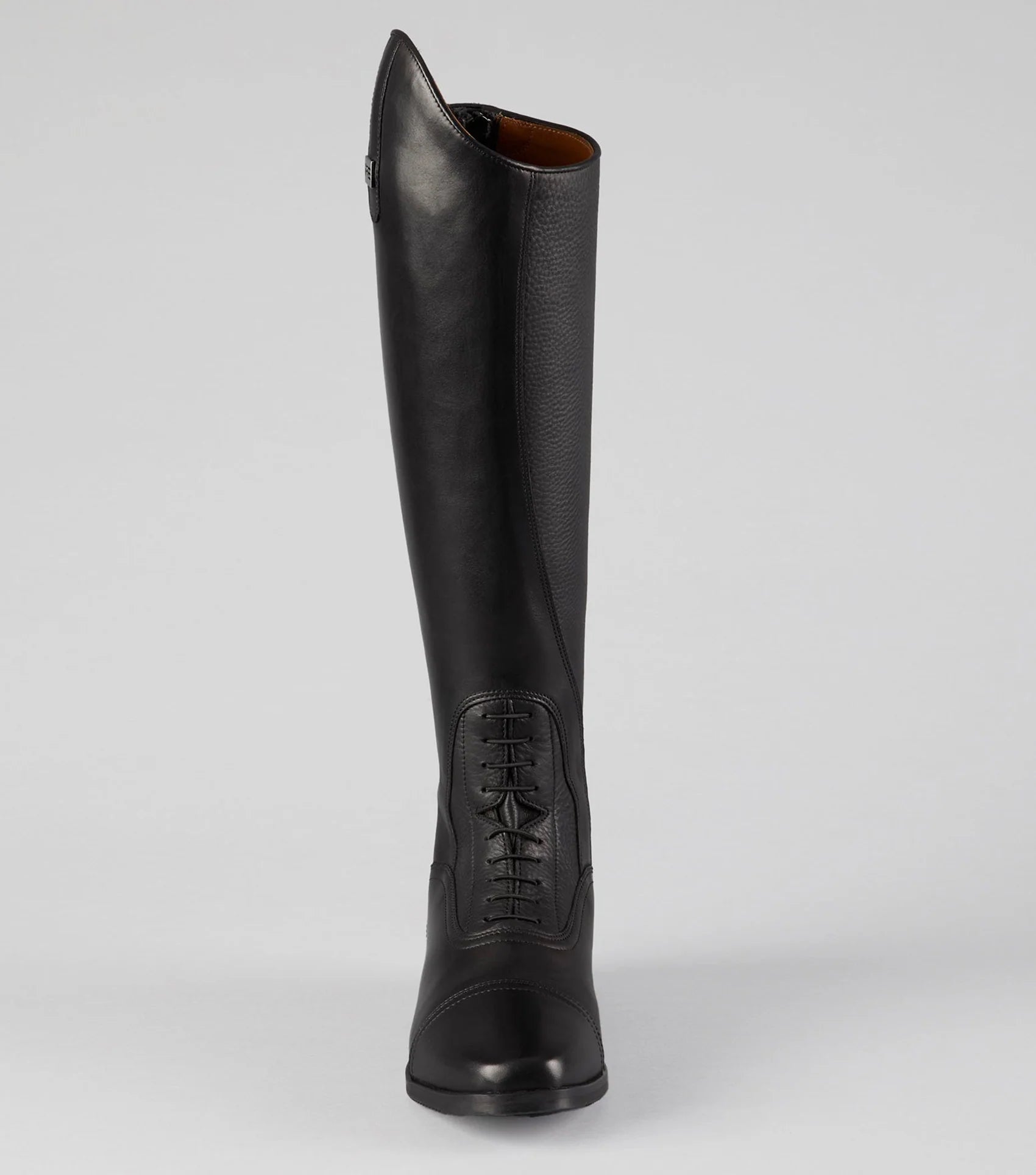 Silentio Mens Tall Leather Field Boot Black