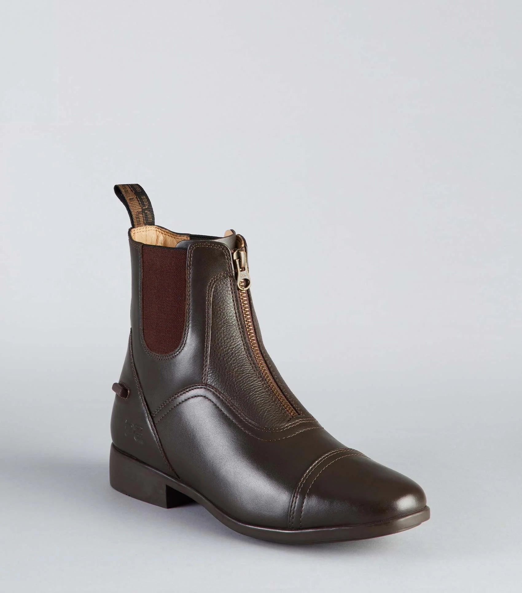 Virtus Junior Leather Paddock Boot Brown